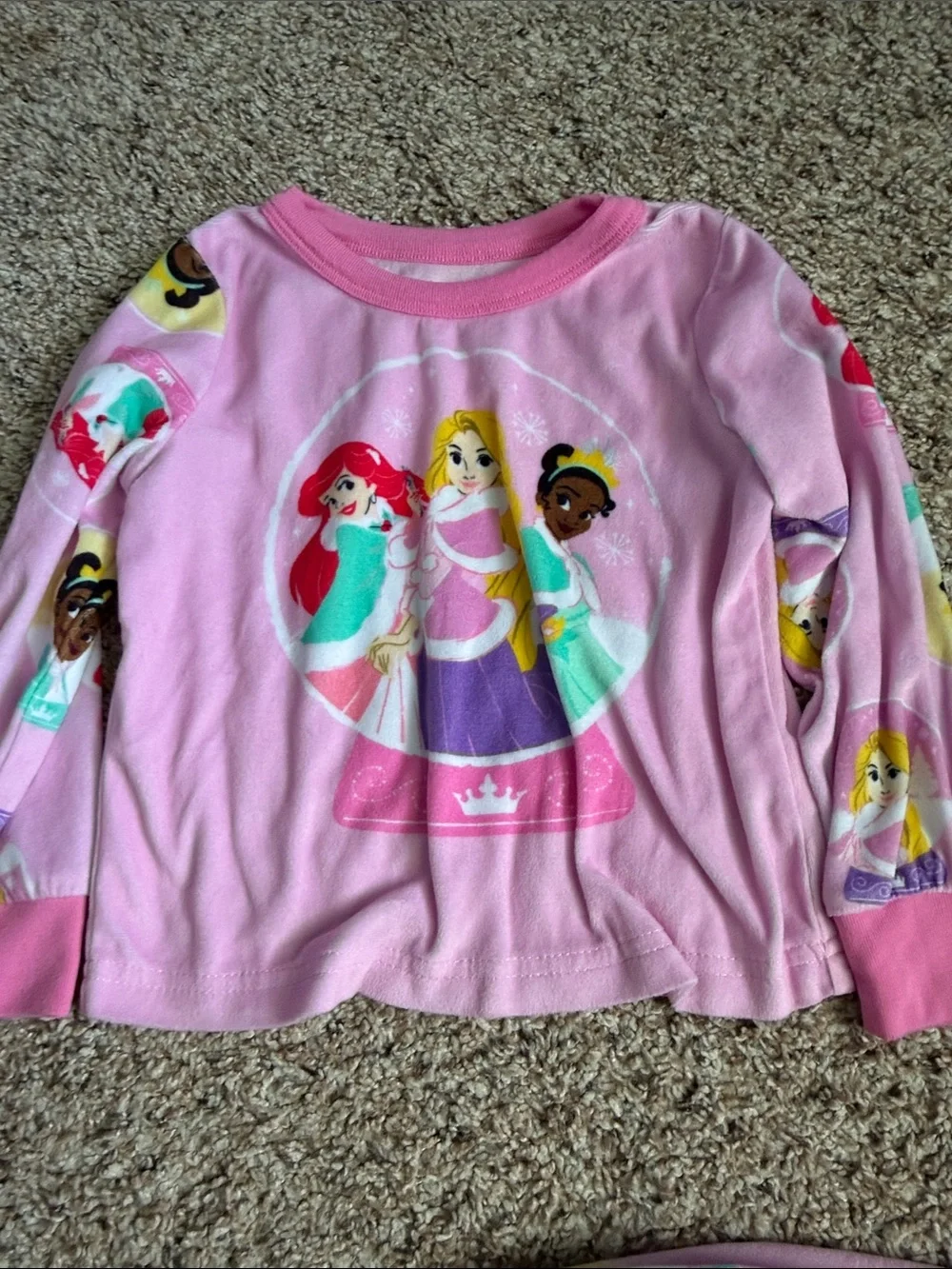 DISNEY PRINCESS TODDLER GIRL FLEECE WINTER PAJAMA SET
